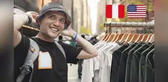 Joven peruano abre una tienda de ropa callejera en Nueva York: colocó un colgador en plena calle del Times Square Joven peruano abre una tienda de ropa callejera en Nueva York: colocó un colgador en plena calle del Times Square