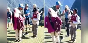 Expulsan a turistas de Machu Picchu por tomarse foto con bandera: “No pueden hacer lo que quieren”