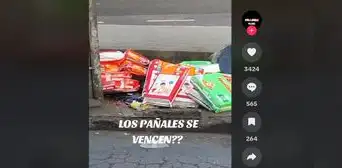 Farmacia en Perú botó varios paquetes de pañales a la basura y joven cuestiona: “¿Se vencen?”