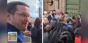 Alejandro Cavero evitó responder a periodista cusqueño por rechazo de ciudadanos durante el Inti Raymi