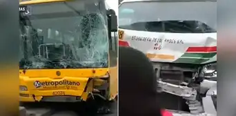 Bus del alimentador del Metropolitano provocó múltiple choque en Comas: dejó 19 heridos Bus del alimentador del Metropolitano provocó múltiple choque en Comas: dejó 19 heridos