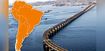 El país de Sudamérica con el puente más largo de la región: tiene 8 carriles y mide más de 13.000 km