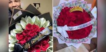 Florista en Perú es viral tras elaborar ramos con billetes verdaderos y dicen: “¡Detallazo!"