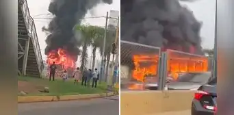 Callao: bus de transporte público se incendia en plena av. Faucett Callao: bus de transporte público se incendia en plena av. Faucett