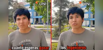 Alumno de la UNI asegura que ganará S/1,200 al egresar y usuarios dicen: "Él sí está informado" Alumno de la UNI asegura que ganará S/1,200 al egresar y usuarios dicen: "Él sí está informado"