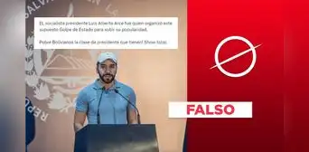 Nayib Bukele no acusó en X a Luis Arce de "organizar un golpe de Estado para subir su popularidad" Nayib Bukele no acusó en X a Luis Arce de "organizar un golpe de Estado para subir su popularidad"