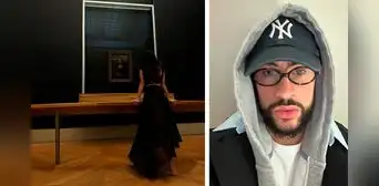 Usuarios explotan porque Museo del Louvre cierra para cita de Bad Bunny y Kendall Jenner: “Ni el arte vieron, solo fotos”