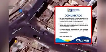 MML anuncia que ejecución de obra en av. Miguel Grau y el jr. Isidro Alcibar tardará 150 días