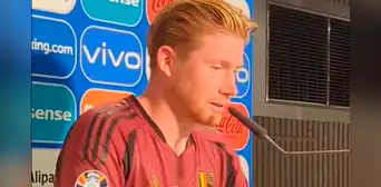 De Bruyne pierde los papeles e insulta a periodista tras eliminación de Bélgica en la Euro: "Estúpido"