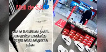 Peruano va al mall de SJL y queda atónito al ver que tiendas amarran sus prendas para evitar robos: “Me ofenden”