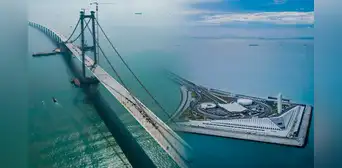Shenzhen-Zhongshan, el puente de China con 2 islas artificiales, túneles sumergidos y 10 récords mundiales
