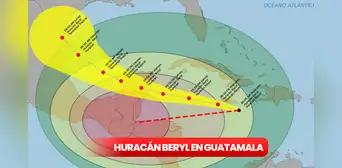 Huracán Beryl TRAYECTORIA en Guatemala: por dónde viene, alertas y pronóstico, según INVUMEH Huracán Beryl TRAYECTORIA en Guatemala: por dónde viene, alertas y pronóstico, según INVUMEH