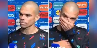 Pepe se rompe en plena entrevista y llora cuando periodista destaca su trayectoria en Portugal