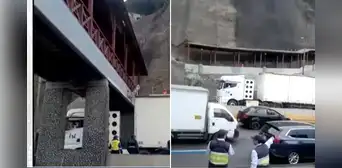 Costa Verde: camión choca contra puente 'Bajada de Baños' en Barranco y se queda atascado Costa Verde: camión choca contra puente 'Bajada de Baños' en Barranco y se queda atascado