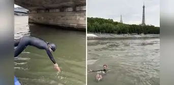 Ministra francesa nada en el río Sena para demostrar que agua es apta para los Juegos Olímpicos París 2024 Ministra francesa nada en el río Sena para demostrar que agua es apta para los Juegos Olímpicos París 2024