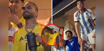 Maluma discute enojado con hinchas argentinos durante la derrota de Colombia en la final de la Copa América 2024 Maluma discute enojado con hinchas argentinos durante la derrota de Colombia en la final de la Copa América 2024