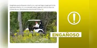 Imagen no muestra a Donald Trump jugando golf después de sufrir un atentado en Pensilvania Imagen no muestra a Donald Trump jugando golf después de sufrir un atentado en Pensilvania
