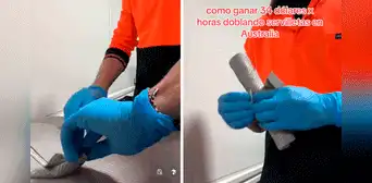 Extranjero afirma que gana U$34 la hora por doblar servilletas y usuarios responden: “¿Dónde me apunto?” Extranjero afirma que gana U$34 la hora por doblar servilletas y usuarios responden: “¿Dónde me apunto?”