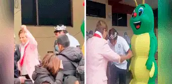 Rectora de San Marcos sorprende al bailar ‘Mi gatito miau miau’ con 'Gusano Legendario' en almuerzo especial
