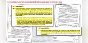 Ley de impunidad: Ministerio de Justicia emite informes contradictorios Ley de impunidad: Ministerio de Justicia emite informes contradictorios