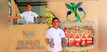 Artesano levanta primer taller de piedra en Amazonas tras ganar título Bicentenario: "Empecé en una chosita y 4 palitos"