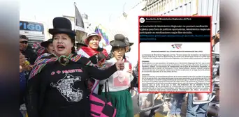Asociación de Movimientos Regionales aclara que no participará de forma conjunta en marchas contra Boluarte