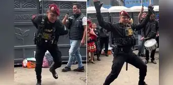 Policía peruano se luce con pasos de danza ante escolares y es elogiado: “Orgulloso de sus raíces”