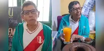 Peruana conmueve con noble acción y celebró el cumpleaños de adulto mayor en su restaurante