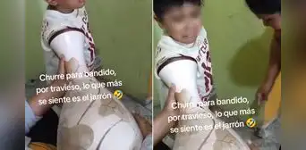 Padres rompen jarrón por travesura de su hijo y usuarios lo defienden: "Es un niño curioso e inteligente"