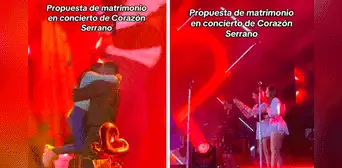 Peruano sube al escenario de Corazón Serrano y pide matrimonio a su novia en pleno concierto