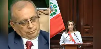 Captan a Nicanor Boluarte dormido durante mensaje de Dina Boluarte