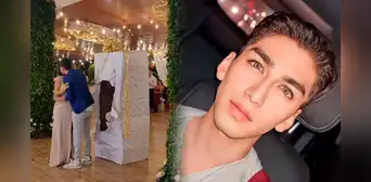 Daniel Lazo aparece en una boda y sorprende a la novia envuelto como regalo: “Pensé que era una refrigeradora”