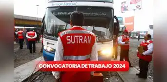 Sutran abre convocatoria de trabajo en Lima y regiones con sueldos de hasta S/8.500: conoce los puestos disponibles Sutran abre convocatoria de trabajo en Lima y regiones con sueldos de hasta S/8.500: conoce los puestos disponibles