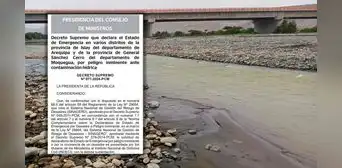 Gobierno declara en emergencia por 60 días a provincias en Arequipa y Moquegua por contaminación del río Tambo Gobierno declara en emergencia por 60 días a provincias en Arequipa y Moquegua por contaminación del río Tambo