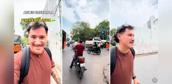 Peruano en India compara las temerarias maniobras para cruzar la pista con Perú: “Salí entrenado de Lima”