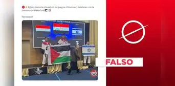 Imagen no muestra a deportistas egipcios celebrando con una bandera palestina en los Juegos Olímpicos de 2024