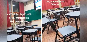 Profesor de la UNI sorprende al realizar clase con un solo estudiante ante ausencia de alumnado Profesor de la UNI sorprende al realizar clase con un solo estudiante ante ausencia de alumnado