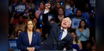 Tim Walz arremete contra Trump y J. D. Vance durante su presentación oficial: "Estos tipos son espeluznantes" Tim Walz arremete contra Trump y J. D. Vance durante su presentación oficial: "Estos tipos son espeluznantes"