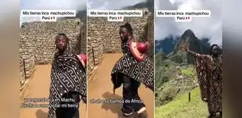 Usuarios en redes se sorprenden por africano que afirma ser descendiente de incas tras visitar Machu Picchu Usuarios en redes se sorprenden por africano que afirma ser descendiente de incas tras visitar Machu Picchu