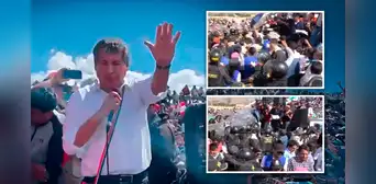 Wilfredo Oscorima tuvo que huir en helicóptero tras rechazo en Huanta: manifestantes le tiraron botellas