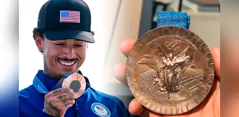 Deportista estadounidense muestra el rápido deterioro de su medalla de bronce obtenida en París 2024 Deportista estadounidense muestra el rápido deterioro de su medalla de bronce obtenida en París 2024