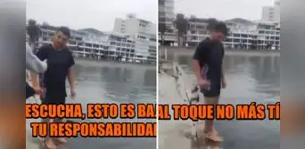 Hombre realiza peligroso reto viral de la 'antorcha humana' y se lanza al mar de Ancón Hombre realiza peligroso reto viral de la 'antorcha humana' y se lanza al mar de Ancón