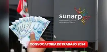 Sunarp lanza nueva convocatoria de trabajo con sueldos de hasta S/3.500: estas son las carreras más solicitadas Sunarp lanza nueva convocatoria de trabajo con sueldos de hasta S/3.500: estas son las carreras más solicitadas