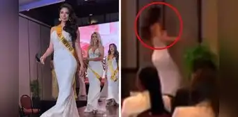 Candidata del Miss Grand Perú se tropieza y pasa bochornoso incidente durante su presentación Candidata del Miss Grand Perú se tropieza y pasa bochornoso incidente durante su presentación