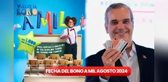 Bono a Mil 2024: FECHA CONFIRMADA del pago de agosto 2024 y cómo registrarse en República Dominicana Bono a Mil 2024: FECHA CONFIRMADA del pago de agosto 2024 y cómo registrarse en República Dominicana