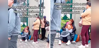 Admisión UNI: madres se quedan dormidas esperando a sus hijos que rinda su examen