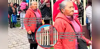 Adulta mayor se preocupa por familiar en examen de admisión de la UNI y en redes la animan: “Si va a ingresar”