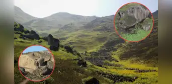 Esta loma de Lima reverdece en invierno y es la única con formaciones rocosas con apariencia de animales