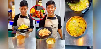 Emprendedor prepara 'cuchareables' de pollo a la brasa deshilachado con papas fritas y usuarios reaccionan: “¿Y el pellejito?” Emprendedor prepara 'cuchareables' de pollo a la brasa deshilachado con papas fritas y usuarios reaccionan: “¿Y el pellejito?”