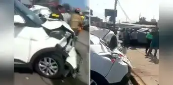 Múltiple choque en La Molina: cuatro vehículos impactan en la avenida Melgarejo Múltiple choque en La Molina: cuatro vehículos impactan en la avenida Melgarejo